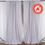 2 Pack Silver Scuba Polyester Event Curtain Drapes, Durable Flame Resistant Backdrop Event Panels Wrinkle Free with Rod Pockets - 10ftx10ft - Linen Luxes