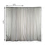 2 Pack Silver Sheer Chiffon Event Curtain Drapes, Durable Flame Resistant Organza Backdrop Event Panels With Rod Pockets - 10ftx10ft - Linen Luxes