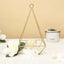 2 - Pack Tealight Candle Holders Gold Metal Pyramid Geometric Open Frame - Flower Stand 9" - Linen Luxes
