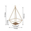 2 - Pack Tealight Candle Holders Gold Metal Pyramid Geometric Open Frame - Flower Stand 9" - Linen Luxes