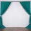 2 Pack Turquoise Scuba Polyester Event Curtain Drapes, Durable Flame Resistant Backdrop Event Panels Wrinkle Free with Rod Pockets - 10ftx10ft - Linen Luxes