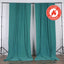 2 Pack Turquoise Scuba Polyester Event Curtain Drapes, Durable Flame Resistant Backdrop Event Panels Wrinkle Free with Rod Pockets - 10ftx10ft - Linen Luxes