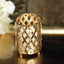 2 - Pack Votive Candle Holders Gold Metal Diamond Cut Geometric Design - Perfect for Home DÃ©cor and Events 4" - Linen Luxes