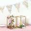2 - Pack Wedding Flower Stand Gold Metal Geometric Column Frame Rectangular - Versatile Floral Pedestal for Sophisticated Arrangements 12" - Linen Luxes