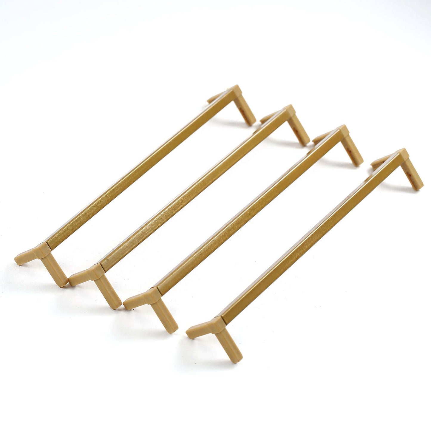 2 - Pack Wedding Flower Stand Gold Metal Geometric Column Frame Rectangular - Versatile Floral Pedestal for Sophisticated Arrangements 12" - Linen Luxes