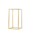 2 - Pack Wedding Flower Stand Gold Metal Geometric Column Frame Rectangular - Versatile Floral Pedestal for Sophisticated Arrangements 16" - Linen Luxes