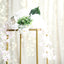 2 - Pack Wedding Flower Stand Gold Metal Geometric Column Frame Rectangular - Versatile Floral Pedestal for Sophisticated Arrangements 16" - Linen Luxes
