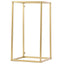 2 - Pack Wedding Flower Stand Gold Metal Geometric Column Frame Rectangular - Versatile Floral Pedestal for Sophisticated Arrangements 16" - Linen Luxes