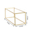 2 - Pack Wedding Flower Stand Gold Metal Geometric Column Frame Rectangular - Versatile Floral Pedestal for Sophisticated Arrangements 24" - Linen Luxes