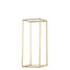 2 - Pack Wedding Flower Stand Gold Metal Geometric Column Frame Rectangular - Versatile Floral Pedestal for Sophisticated Arrangements 24" - Linen Luxes