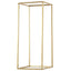 2 - Pack Wedding Flower Stand Gold Metal Geometric Column Frame Rectangular - Versatile Floral Pedestal for Sophisticated Arrangements 24" - Linen Luxes