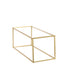 2 - Pack Wedding Flower Stand Gold Metal Geometric Column Frame Rectangular - Versatile Floral Pedestal for Sophisticated Arrangements 24" - Linen Luxes