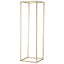 2 - Pack Wedding Flower Stand Gold Metal Geometric Column Frame Rectangular - Versatile Floral Pedestal for Sophisticated Arrangements 40" - Linen Luxes