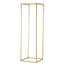 2 - Pack Wedding Flower Stand Gold Metal Geometric Column Frame Rectangular - Versatile Floral Pedestal for Sophisticated Arrangements 40" - Linen Luxes