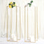 2 - Pack Wedding Flower Stand Gold Metal Geometric Column Frame Rectangular - Versatile Floral Pedestal for Sophisticated Arrangements 40" - Linen Luxes