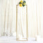 2 - Pack Wedding Flower Stand Gold Metal Geometric Column Frame Rectangular - Versatile Floral Pedestal for Sophisticated Arrangements 40" - Linen Luxes