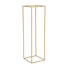 2 - Pack Wedding Flower Stand Gold Metal Geometric Column Frame Rectangular - Versatile Floral Pedestal for Upscale Arrangements 48" - Linen Luxes
