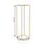 2 - Pack Wedding Flower Stand Gold Metal Geometric Column Frame Rectangular - Versatile Floral Pedestal for Upscale Arrangements 48" - Linen Luxes
