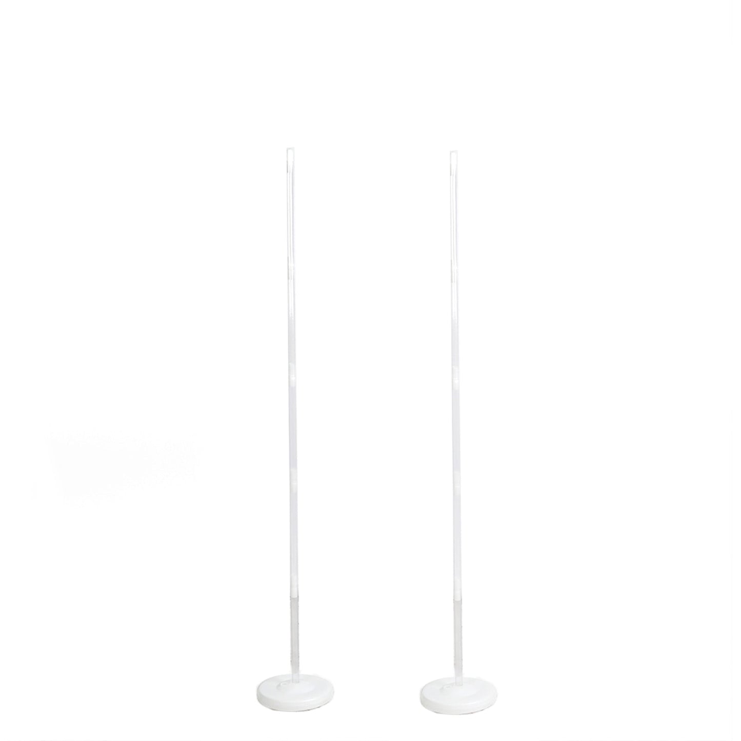 2 Pack White Balloon Column Stand Kit, 5ft Balloon Towers - Linen Luxes