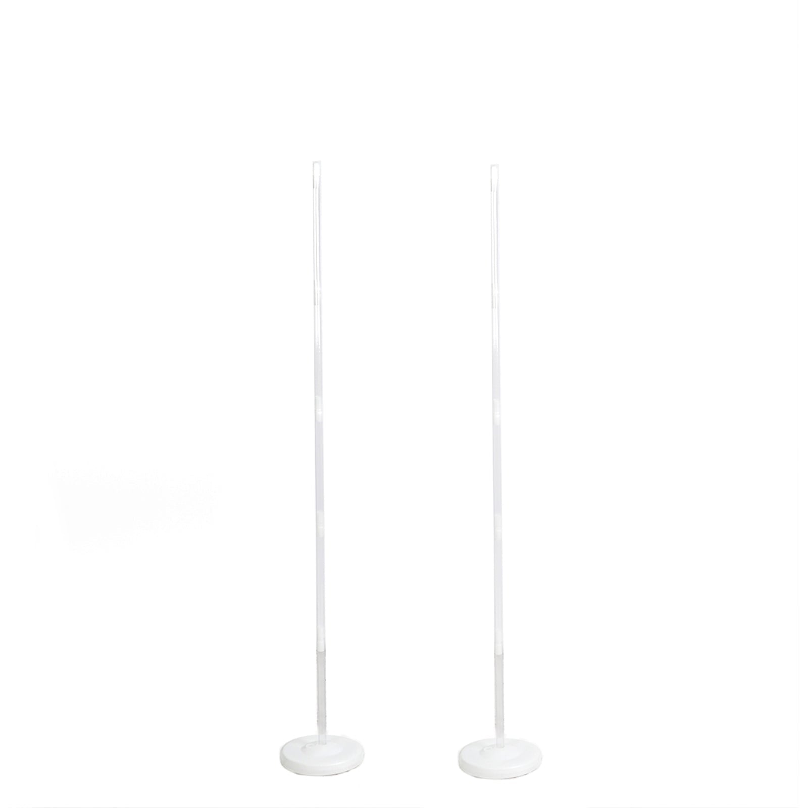 2 Pack White Balloon Column Stand Kit, 5ft Balloon Towers - Linen Luxes