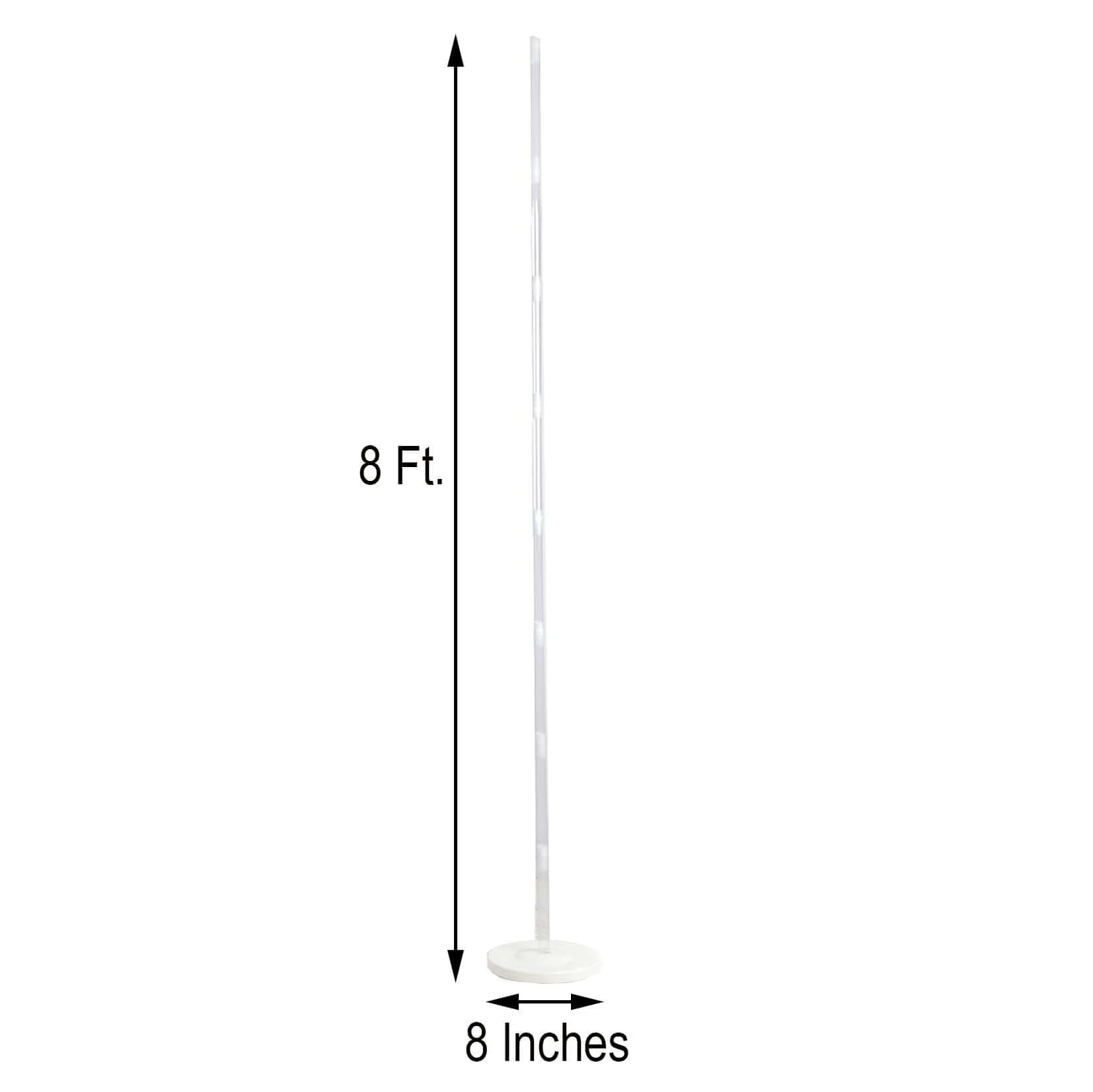 2 Pack White Balloon Column Stand Kit, 8ft Balloon Towers - Linen Luxes