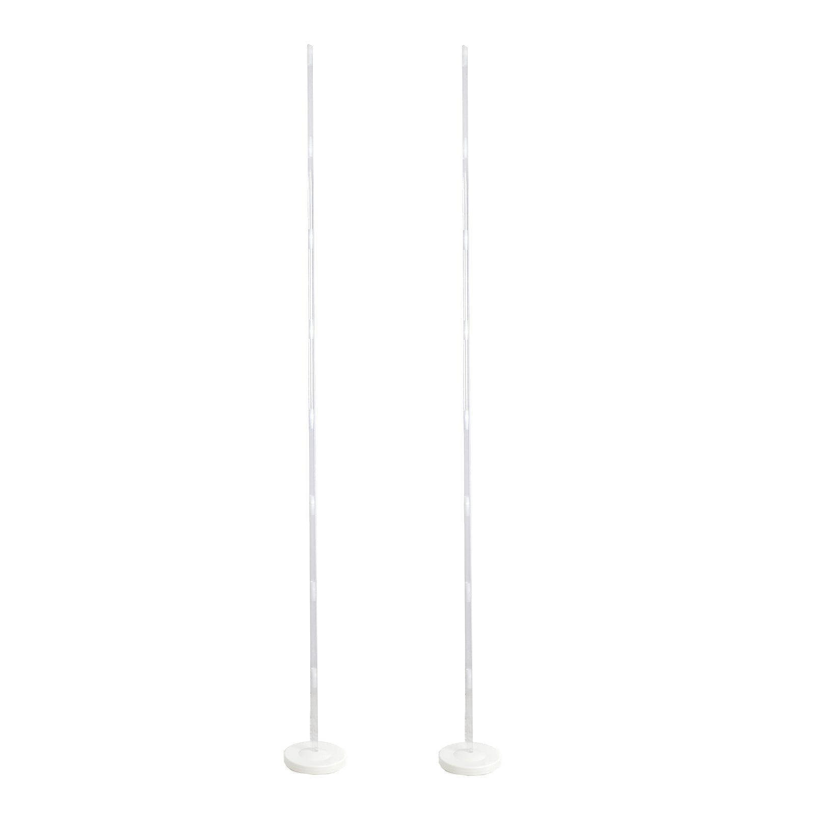 2 Pack White Balloon Column Stand Kit, 8ft Balloon Towers - Linen Luxes