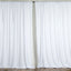 2 Pack White Scuba Polyester Event Curtain Drapes, Durable Flame Resistant Backdrop Event Panels Wrinkle Free with Rod Pockets - 10ftx10ft - Linen Luxes