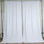 2 Pack White Scuba Polyester Event Curtain Drapes, Durable Flame Resistant Backdrop Event Panels Wrinkle Free with Rod Pockets - 10ftx10ft - Linen Luxes