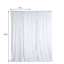 2 Pack White Scuba Polyester Event Curtain Drapes, Durable Flame Resistant Backdrop Event Panels Wrinkle Free with Rod Pockets - 10ftx10ft - Linen Luxes