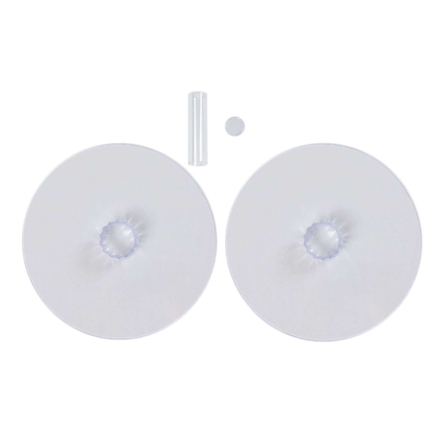 2 - Tier Acrylic Round Cake Stand Set Clear - Chic Versatile Cupcake Holder Dessert Display Pedestal for Wedding Buffet & Catering Displays 16" - Linen Luxes