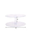 2 - Tier Acrylic Round Cake Stand Set Clear - Chic Versatile Cupcake Holder Dessert Display Pedestal for Wedding Buffet & Catering Displays 18" - Linen Luxes