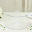 2 - Tier Acrylic Round Cake Stand Set Clear - Chic Versatile Cupcake Holder Dessert Display Pedestal for Wedding Buffet & Catering Displays 18" - Linen Luxes