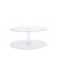 2 - Tier Acrylic Round Cake Stand Set Clear - Chic Versatile Cupcake Holder Dessert Display Pedestal for Wedding Buffet & Catering Displays 18" - Linen Luxes