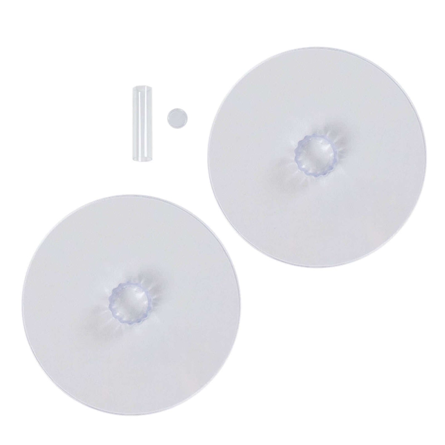 2 - Tier Acrylic Round Cake Stand Set Clear - Chic Versatile Cupcake Holder Dessert Display Pedestal for Wedding Buffet & Catering Displays 18" - Linen Luxes