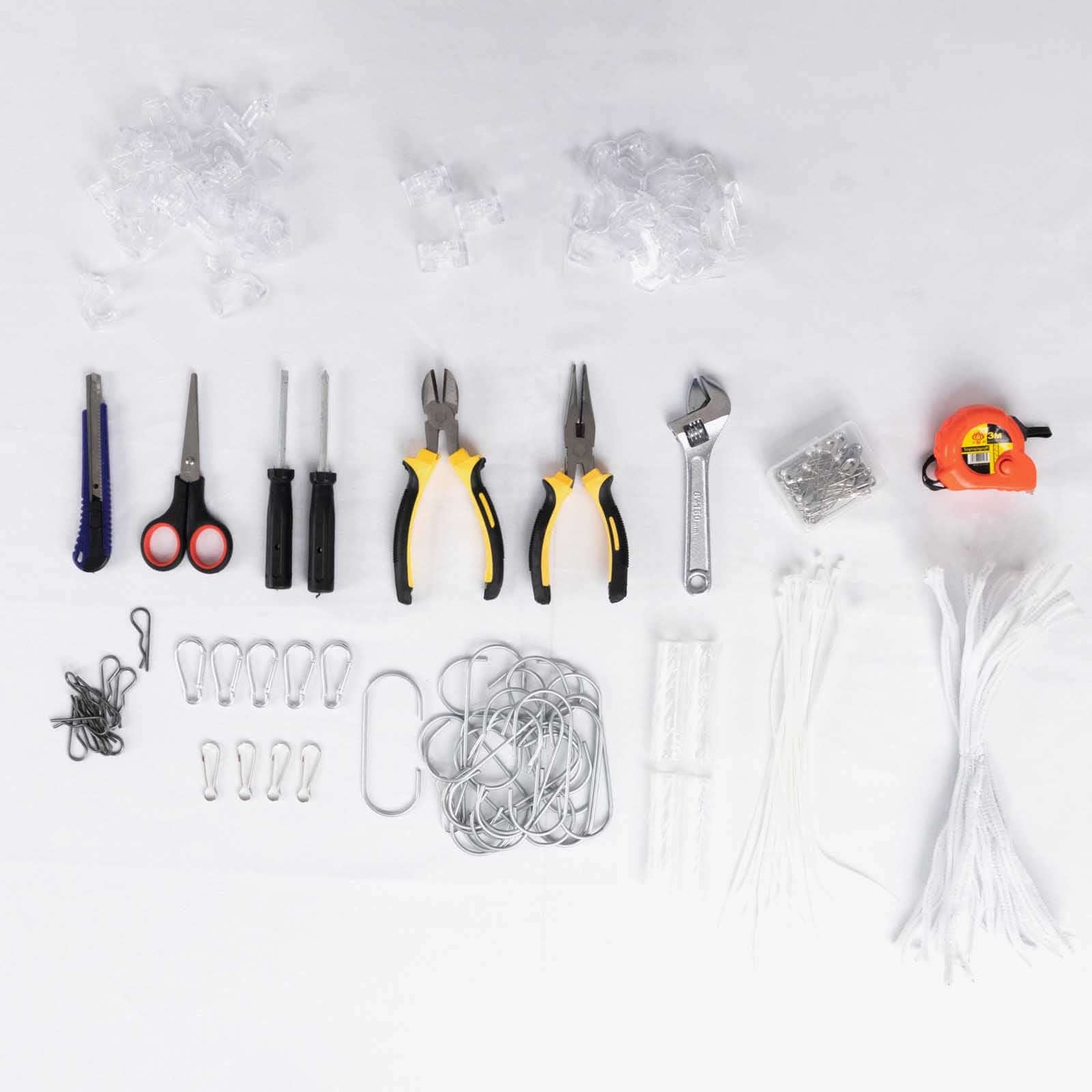 20" 4 Panel Hanging Ceiling Drapery Hoop Hardware and FREE Tool Kit - Linen Luxes