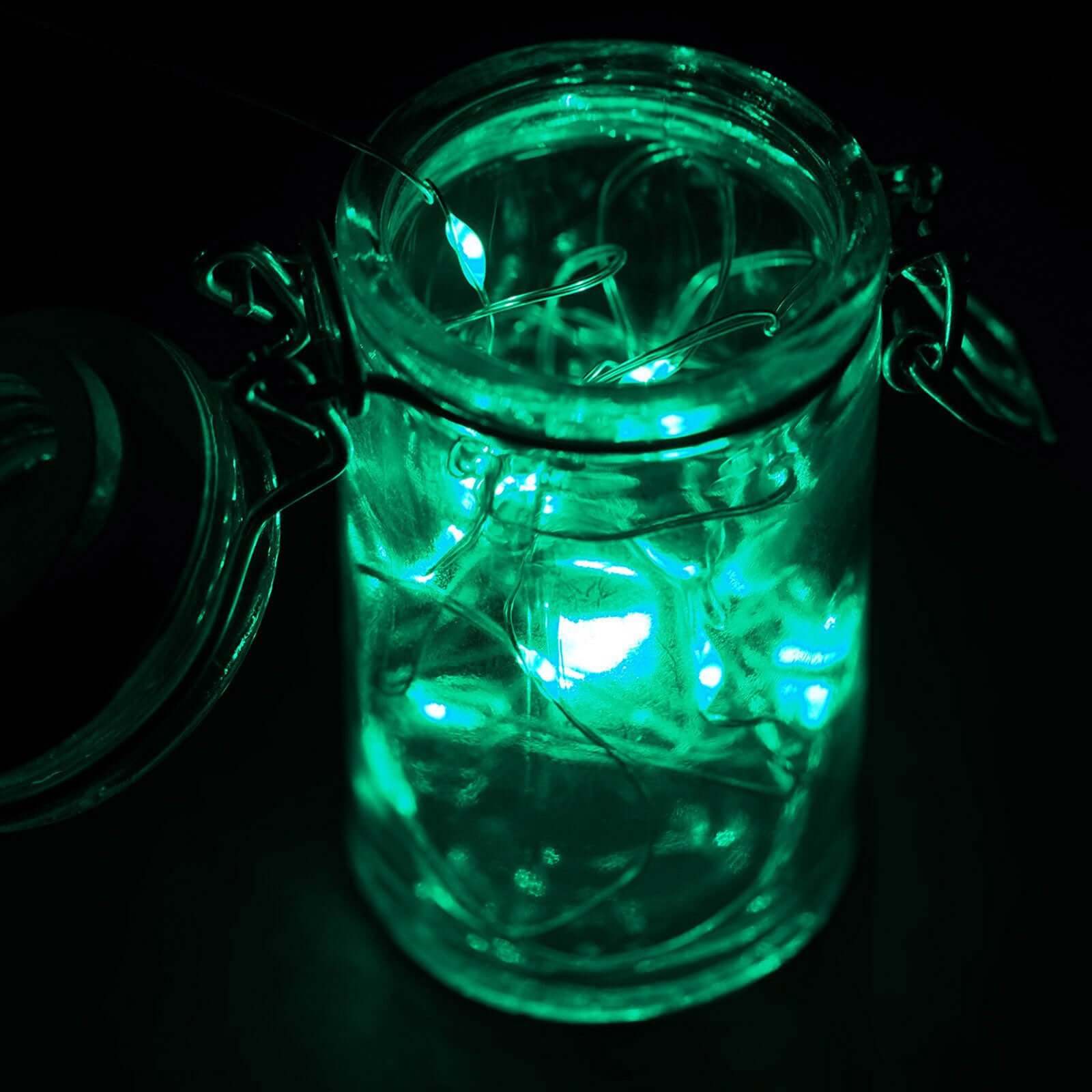 20 LED Micro Fairy String Lights Starry Bright Design Green - Battery Operated Party Accent 90" - Linen Luxes