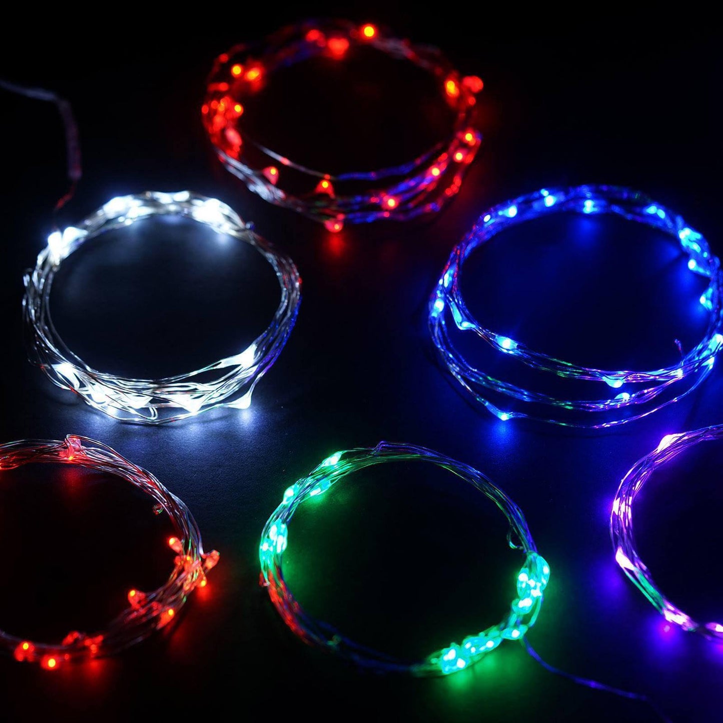 20 LED Micro Fairy String Lights Starry Bright Design Green - Battery Operated Party Accent 90" - Linen Luxes