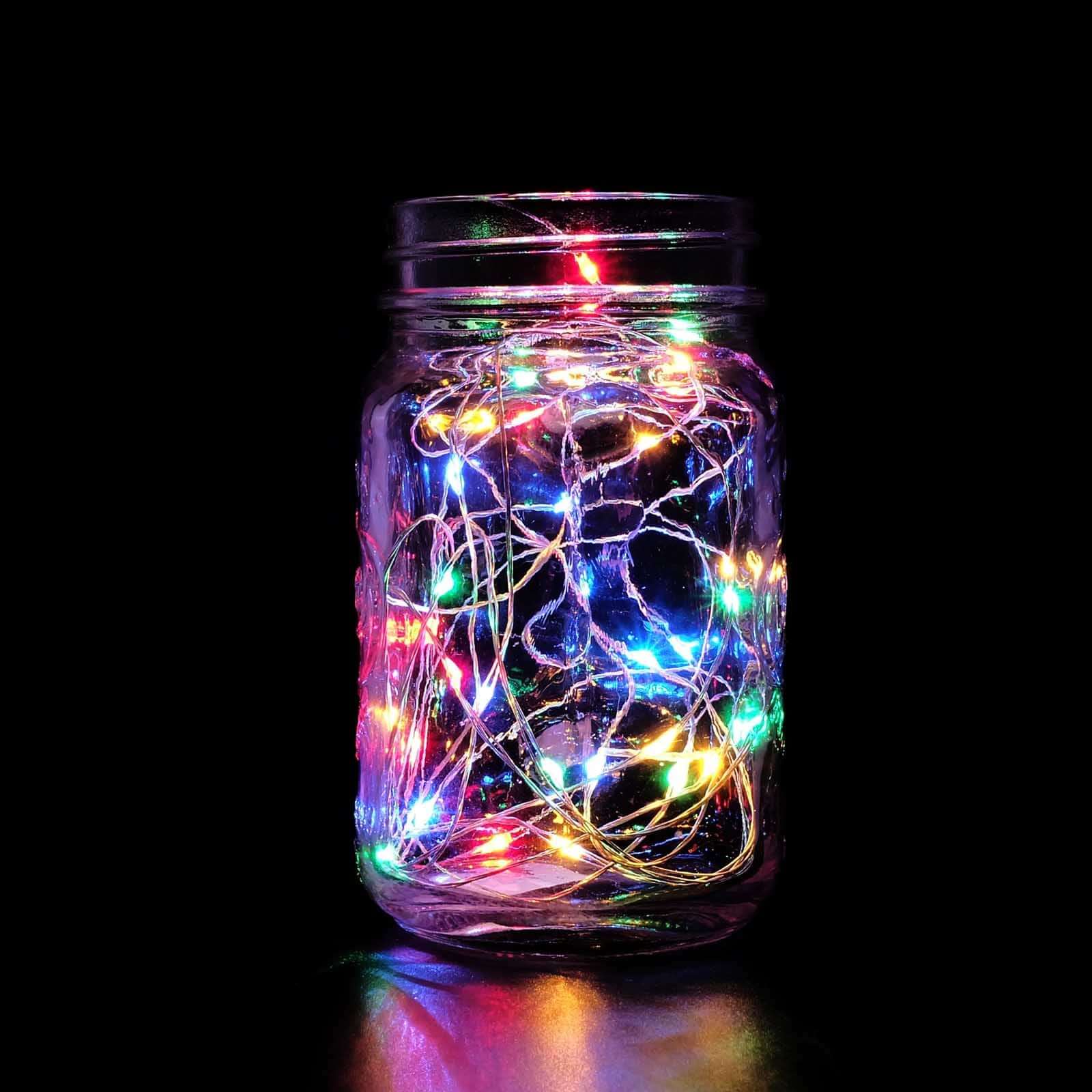 20 LED Micro Fairy String Lights Starry Bright Design Multicolor - Battery Operated Party Accent 90" - Linen Luxes