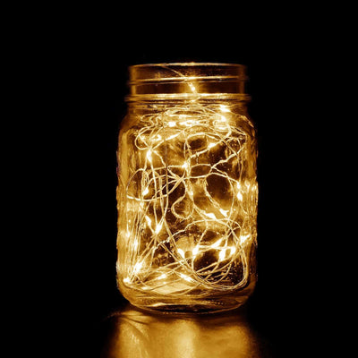 20 LED Micro Fairy String Lights Starry Bright Design Warm White - Battery Operated Party Accent 90" - Linen Luxes