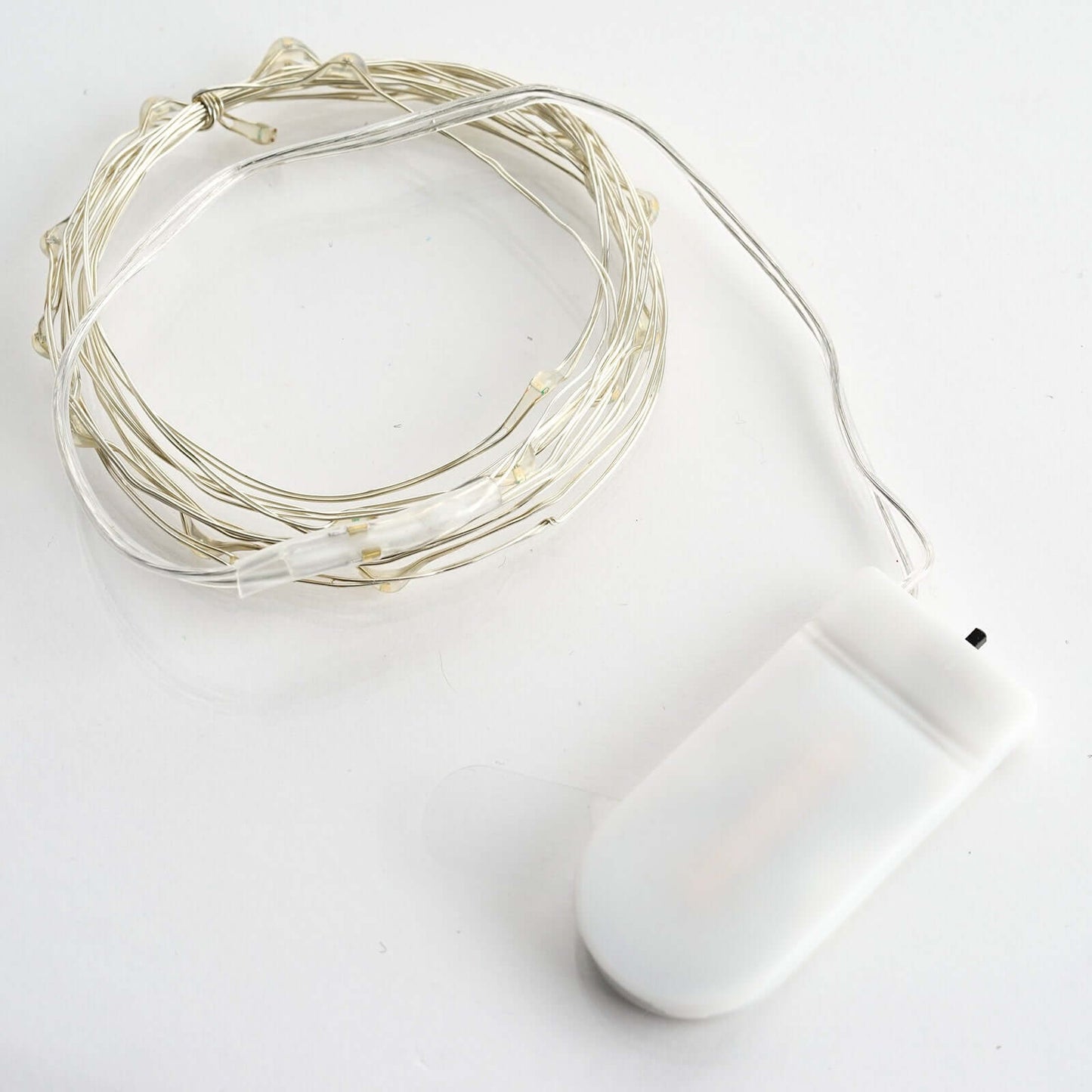 20 LED Micro Fairy String Lights Starry Bright Design White - Battery Operated Party Accent 90" - Linen Luxes