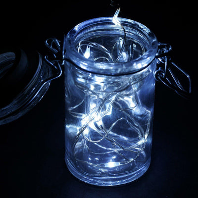 20 LED Micro Fairy String Lights Starry Bright Design White - Battery Operated Party Accent 90" - Linen Luxes