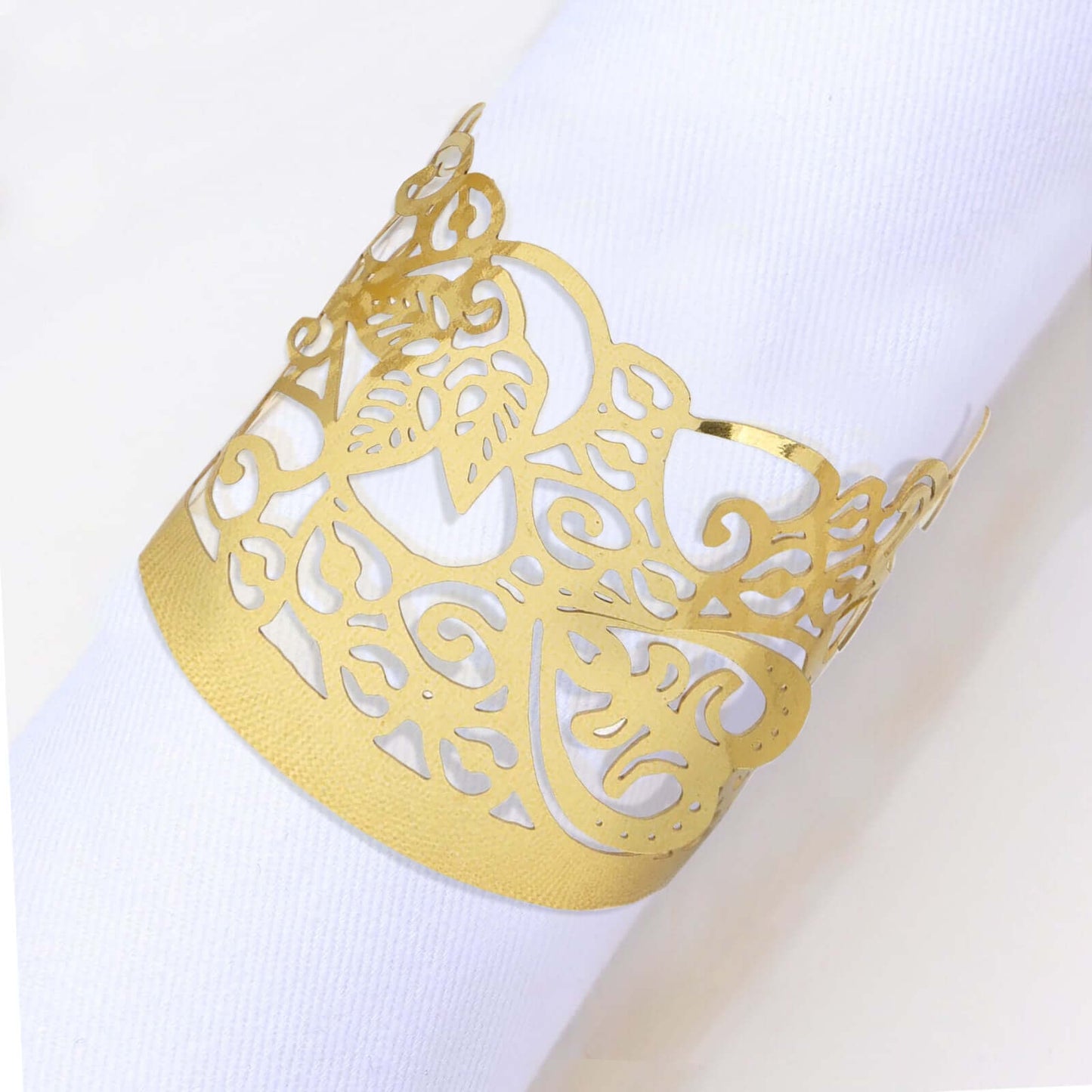 20 - Pack Paper Candle Holder Wraps Floral Lace Design Gold Foil - Votive Tealight Decorative Wraps - Linen Luxes