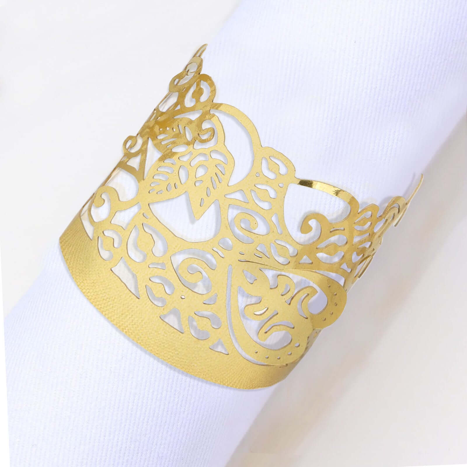 20 - Pack Paper Candle Holder Wraps Floral Lace Design Gold Foil - Votive Tealight Decorative Wraps - Linen Luxes