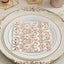 20 - Pack Paper Dinner Napkins with Vintage Print Metallic Rose Gold - Disposable 3 Ply Cocktail Napkins for Weddings - Linen Luxes