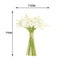 20 Stems 14" White Artificial Poly Foam Calla Lily Flowers - Linen Luxes