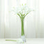 20 Stems 14" White Artificial Poly Foam Calla Lily Flowers - Linen Luxes