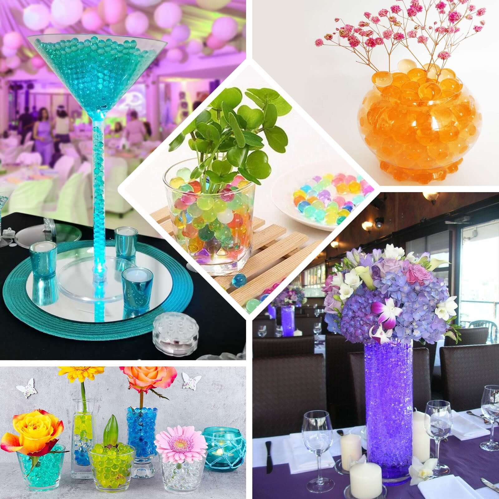 200 - 250 Pcs Water Gel Beads Vase Filler Apple Green - Small Nontoxic Jelly Balls for Floating Candles & Floral Displays - Linen Luxes