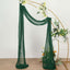 20ft Hunter Emerald Green Gauze Cheesecloth Fabric Wedding Arch Drapery, Window Scarf Valance, Boho Decor Arbor Curtain Panel