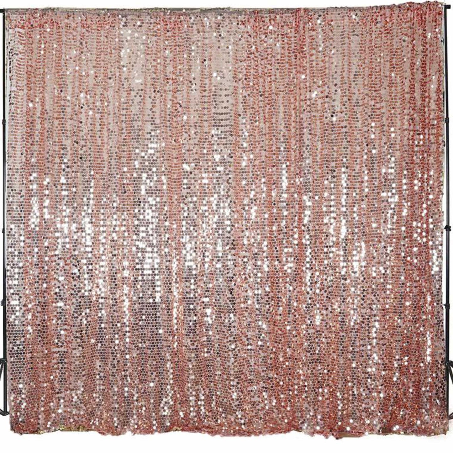 20ftx10ft Blush Big Payette Sequin Event Curtain Drapes, Backdrop Event Panel - Linen Luxes