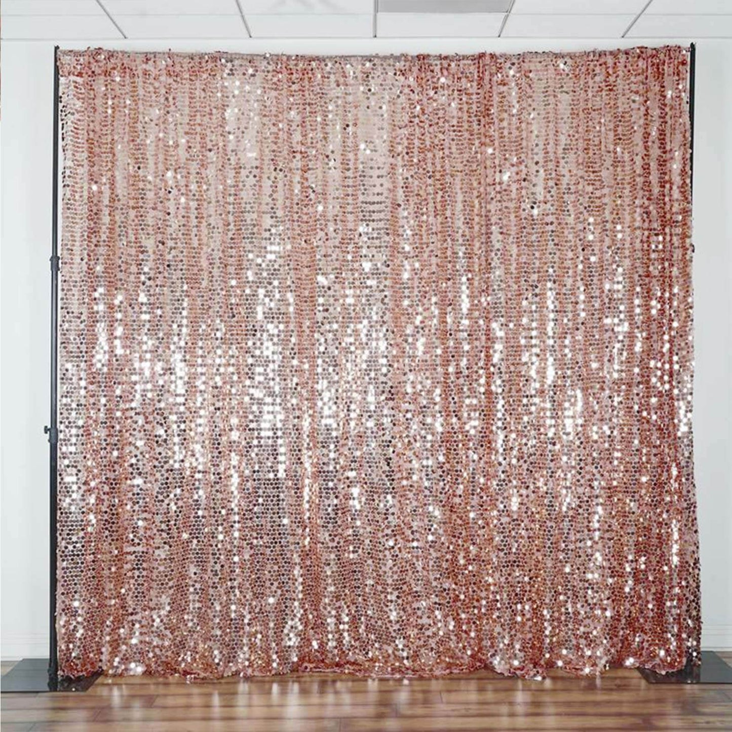 20ftx10ft Blush Big Payette Sequin Event Curtain Drapes, Backdrop Event Panel - Linen Luxes